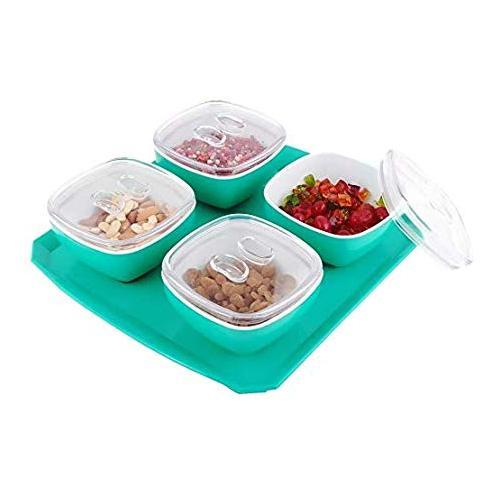 0075 Dryfruit Box, Chocolates Box, Sweet Box, Mouth Freshener Box, Indian Mukhwas Box (Set of 4, Green) - SkyShopy 0075 Dryfruit Box, Chocolates Box, Sweet Box, Mouth Freshener Box, Indian Mukhwas Box (Set of 4, Green) - SkyShopy
